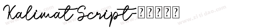 Kalimat Script字体转换